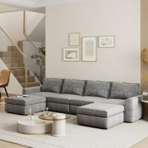 Beech wood corner sofa 300x170cm