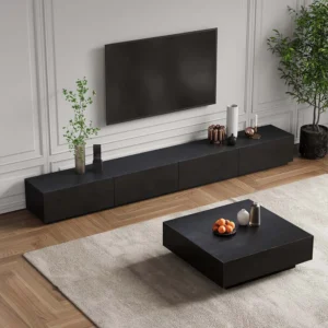 Coffee table with TV table