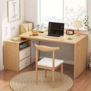 Desk with shelf unit 60x140cm